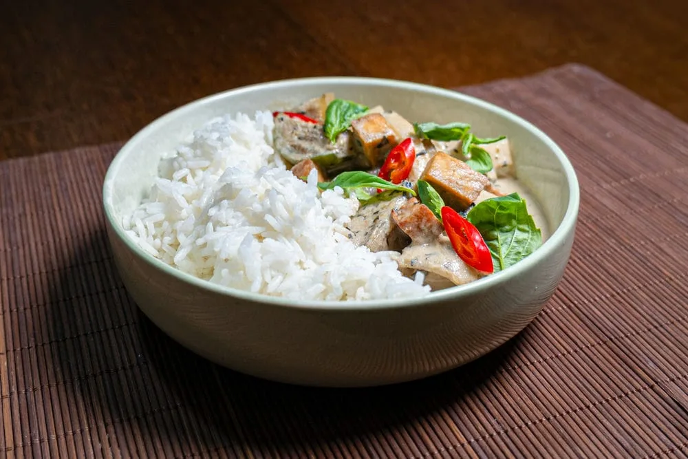 Thaise groene curry met tofu