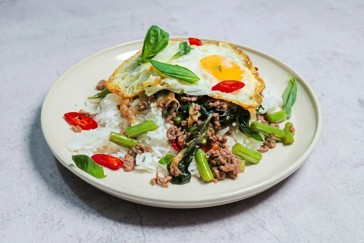 Pad Kra Pao met rundergehakt