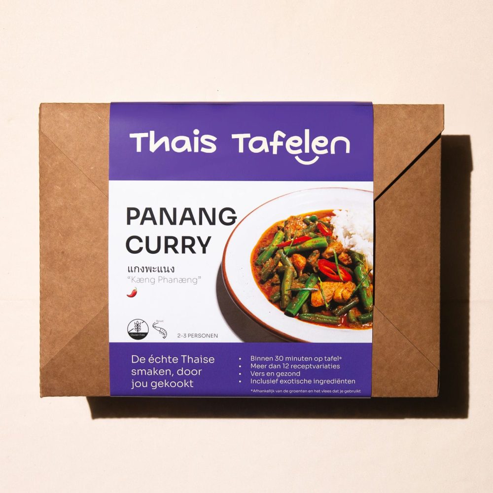 Kookbox panang curry van bovenaf