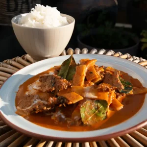 Thaise Rode Curry met biefstuk en bamboe recept van Thais Tafelen