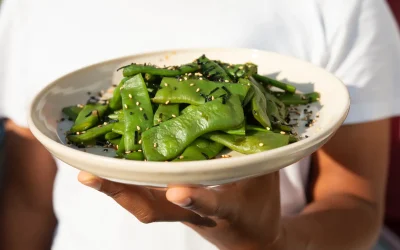 Supersnel bijgerecht: snijbonen met sojasaus en furikake