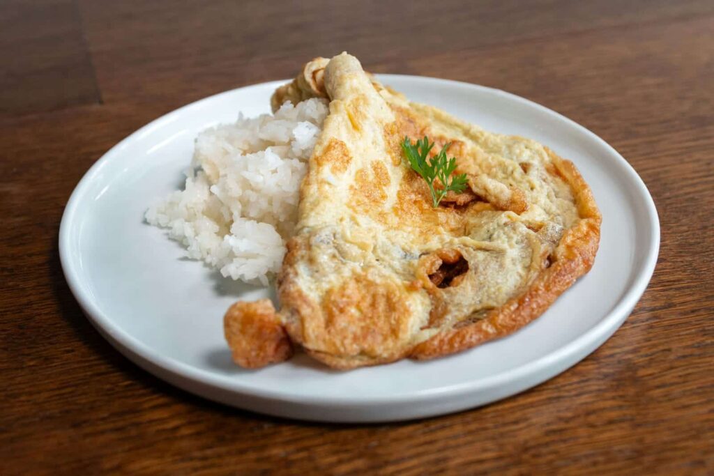 Traditionele Thaise omelet - Thais Tafelen