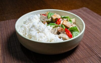 Thaise groene curry met tofu